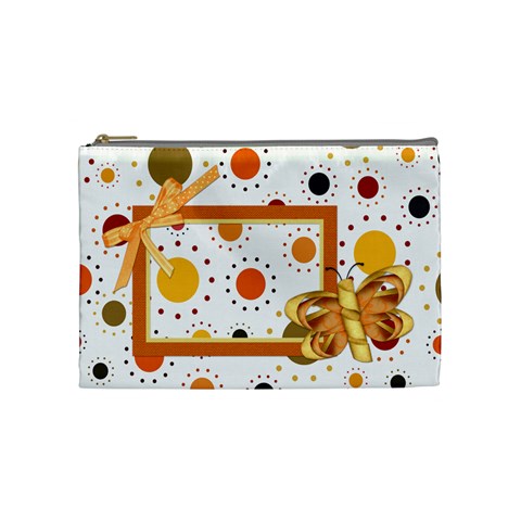 Tangerine Breeze Medium Cosmetic Bag 2 By Lisa Minor Front