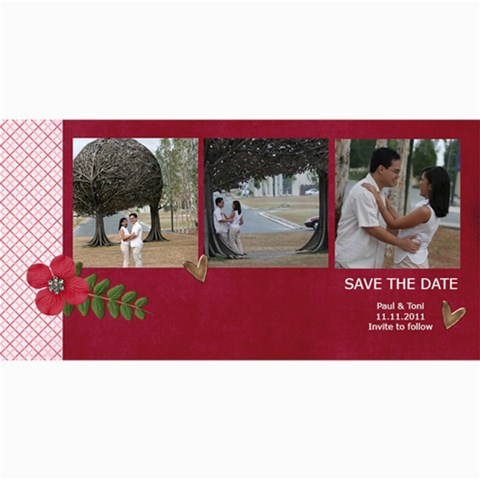 Save The Date 8 x4  Photo Card - 5