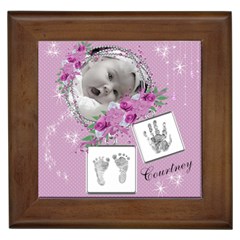 Framed Tile - Cute Baby Girl