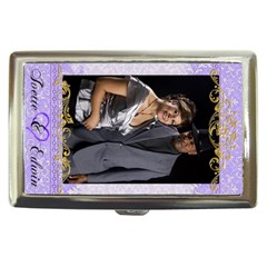 Purple Love Money Case With Gold Swirls