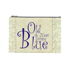 Old New Borrowed Blue Bridal Cosmetic Bag Large - Cosmetic Bag (Large)