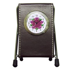 Heart U - pen holder clock - Pen Holder Desk Clock