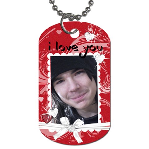 I Love You Gift Dog Tag By Laurrie Front