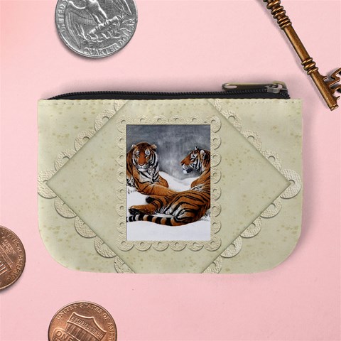 Damask Marble Mini Coin Purse By Catvinnat Back