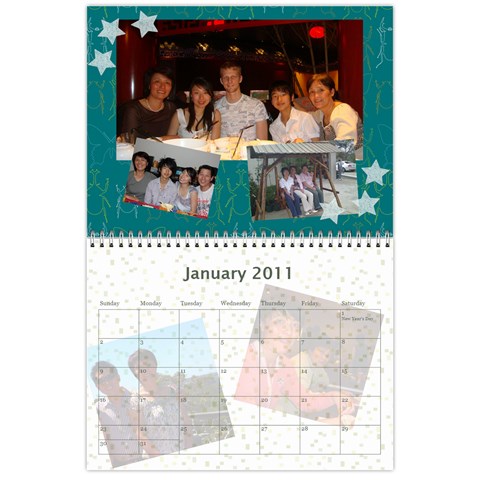 Family Calendar By Xiao Min Wu Jan 2011