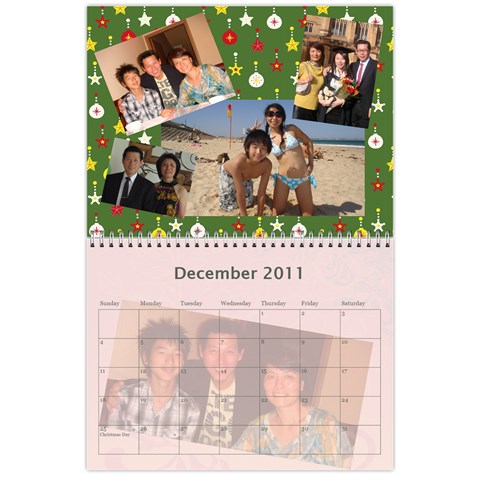 Family Calendar By Xiao Min Wu Dec 2011