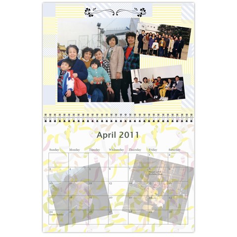 Family Calendar By Xiao Min Wu Apr 2011