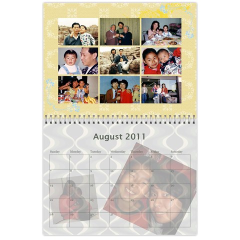 Family Calendar By Xiao Min Wu Aug 2011
