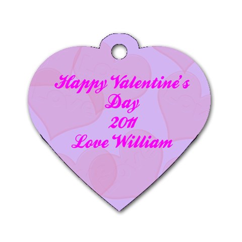 Heart Dog Tag By Patricia W Back