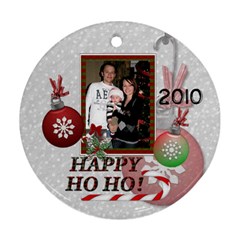 Happy Ho Ho Memories Round Ornament - Ornament (Round)