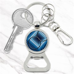 Blue bottle opener key - Bottle Opener Key Chain