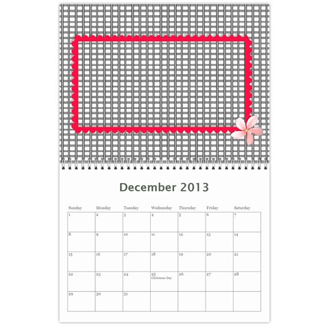 Calendar 12 Mos  / Happy New Year By Angel Dec 2013