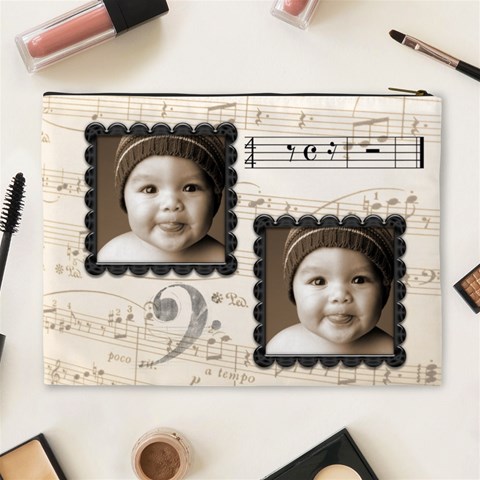 Must Be The Music Extra Large Cosmetic Bag By Catvinnat Back