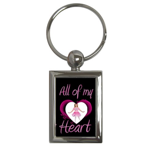 Pink All Of My Heart Keyring By Catvinnat Front