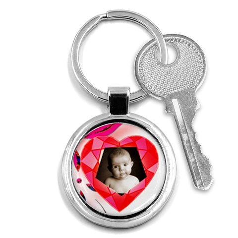 Ruby Heart Keyring By Catvinnat Front