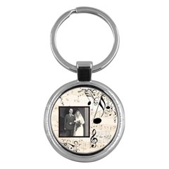 Must Be The Music Round Sepia Keyring