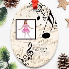 Must Be The Music Oval Ornament