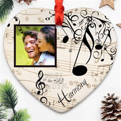 Must be the Music Heart Ornament - Ornament (Heart)