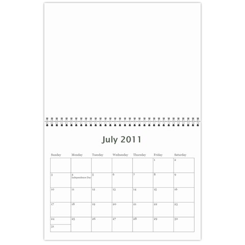 2011 Calendar By Sheila Irish Jul 2011