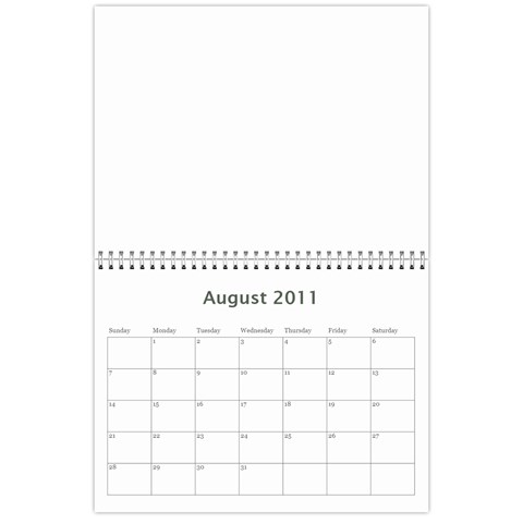 2011 Calendar By Sheila Irish Aug 2011