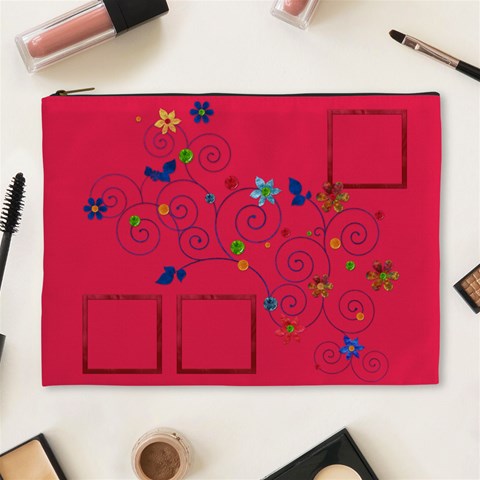 Tye Dyed Xl Cosmetic Bag 1 By Lisa Minor Front