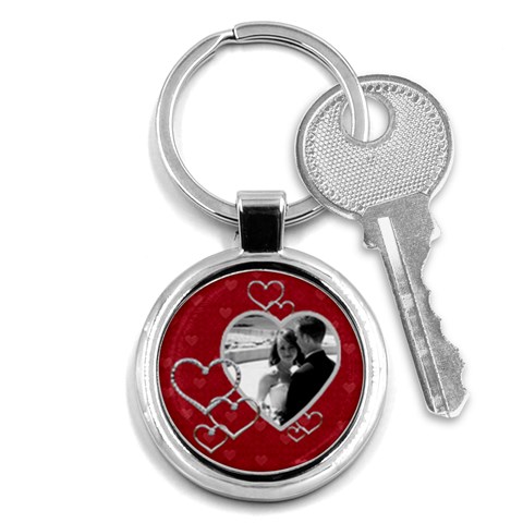 Hearts Round Keychain By Lil Front