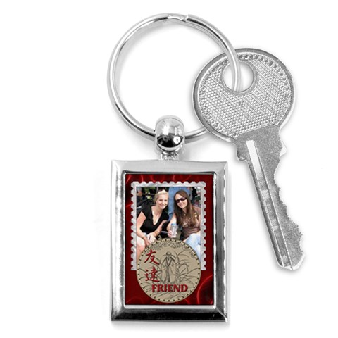 Best Friend Rectangle Key Chain By Lil Front