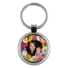 Flowers Round Key Chain