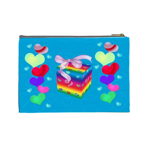 All About Love Cosmetic Bag Lg By Kdesigns Back