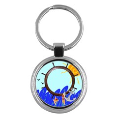 Sea - hey chain - Key Chain (Round)