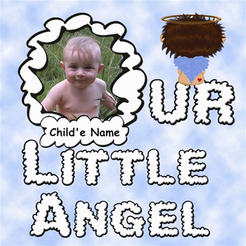 Our Little Angel Boy Scrapbook Pages 8x8 By Chere s Creations 8 x8  Scrapbook Page - 1