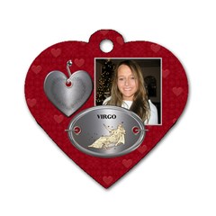 Virgo Zodiac Heart Dog Tag - Dog Tag Heart (One Side)