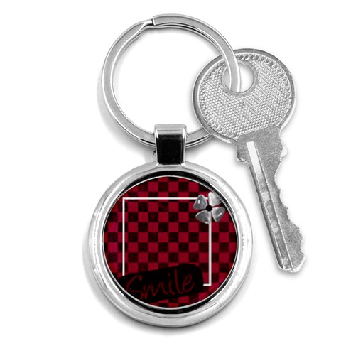 Fuschia Ruckus Keychain 1 By Lisa Minor Front