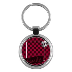 Fuschia Ruckus Keychain 1 - Key Chain (Round)