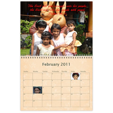 Calender 2011 By Kezia Finny Feb 2011