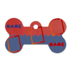 Name dog tag - Dog Tag Bone (One Side)