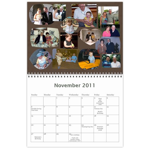 Frank s Calendar By Linda Mantor James Nov 2011