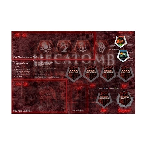 Hecatomb Playmat From Artscow By Chris 24 x16  Door Mat