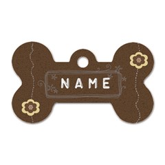 Pretty Choco Dog Tag Bone  - Dog Tag Bone (Two Sides)