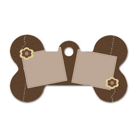 Pretty Choco Dog Tag Bone  By Happylemon Back