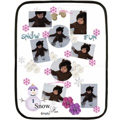 Mini Fleece Blanket - Snow Fun - One Side Fleece Blanket (Mini)