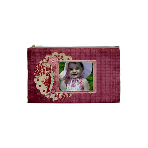 Bliss Plum Cosmetic Bag By Barbara Ryan Front