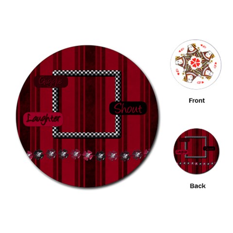 Fuchsia Ruckus Round Playing Cards 1 By Lisa Minor Front