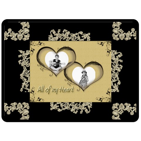 All Of My Heart Golden Memories Extra Large Fleece By Catvinnat 80 x60  Blanket Front