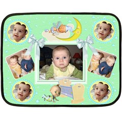 Baby Boy Mini-Blanket - One Side Fleece Blanket (Mini)