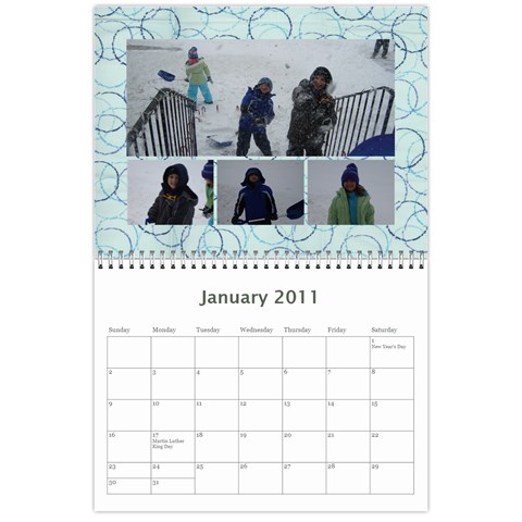 2011 Calendar Jan 2011