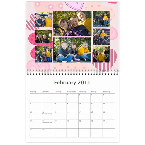 2011 Calendar Feb 2011