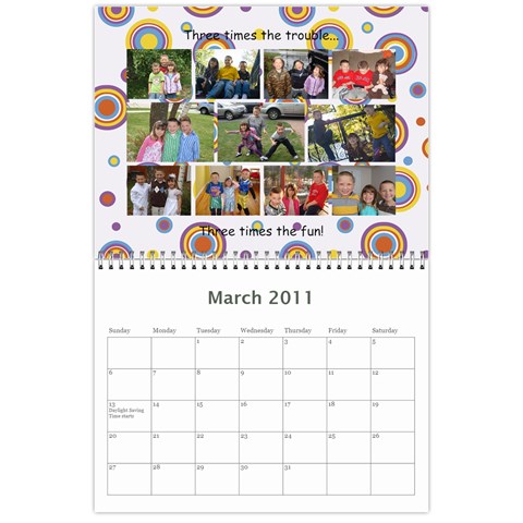 2011 Calendar Mar 2011
