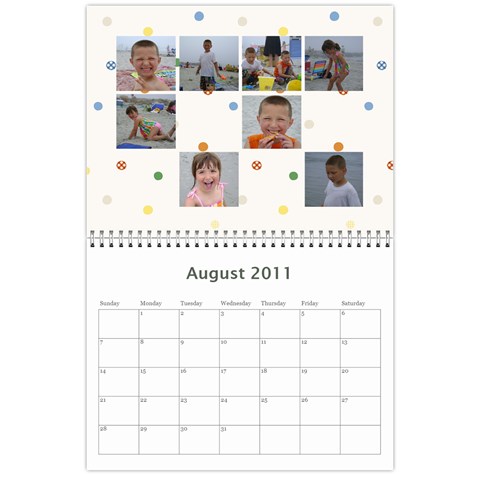 2011 Calendar Aug 2011