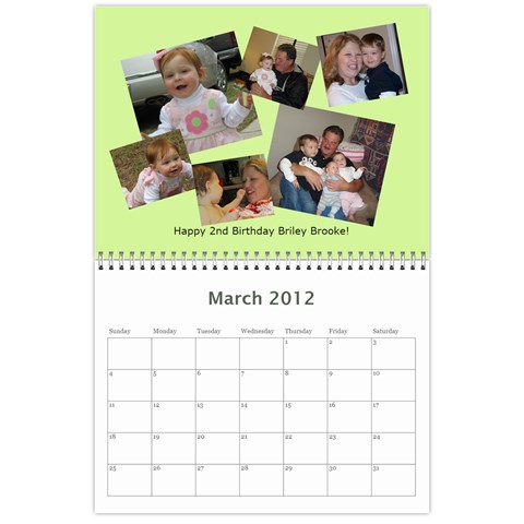 Calendar 2012 By Kerri Taylor Mar 2012